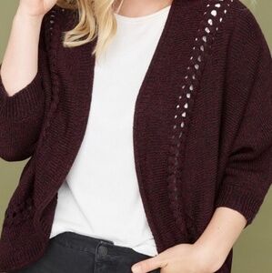 Lane Bryant Open Stitch Cocoon Sweater